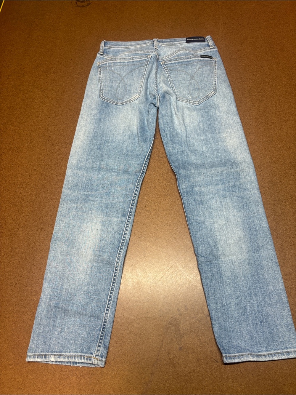 Calvin Klein Woman’s Jeans Light Blue Straight Leg Denim